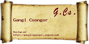 Gangl Csongor névjegykártya
